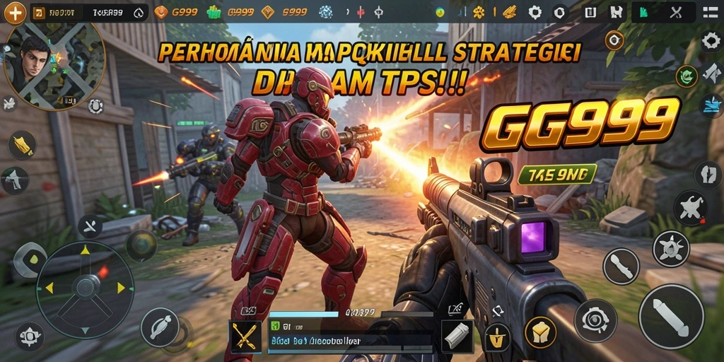 Screenshot gameplay GG999 menampilkan aksi menegangkan dalam TPS.