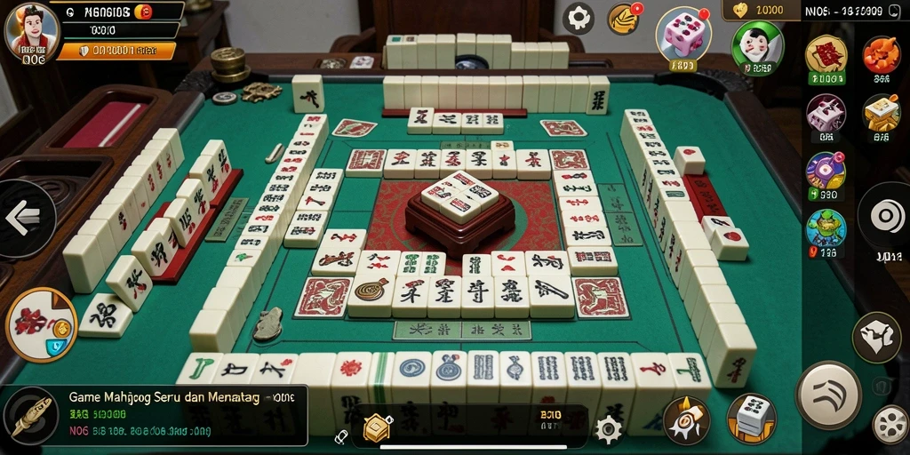 Screenshot N06 menampilkan gameplay Mahjong yang mendebarkan.