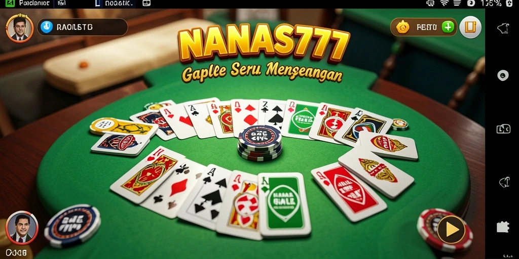 Tampilan gameplay seru dari permainan Gaple NANAS777.