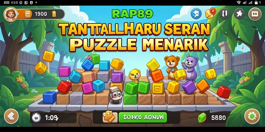 Tampilan gameplay menarik dari RAP89 yang menantang dan penuh teka-teki.